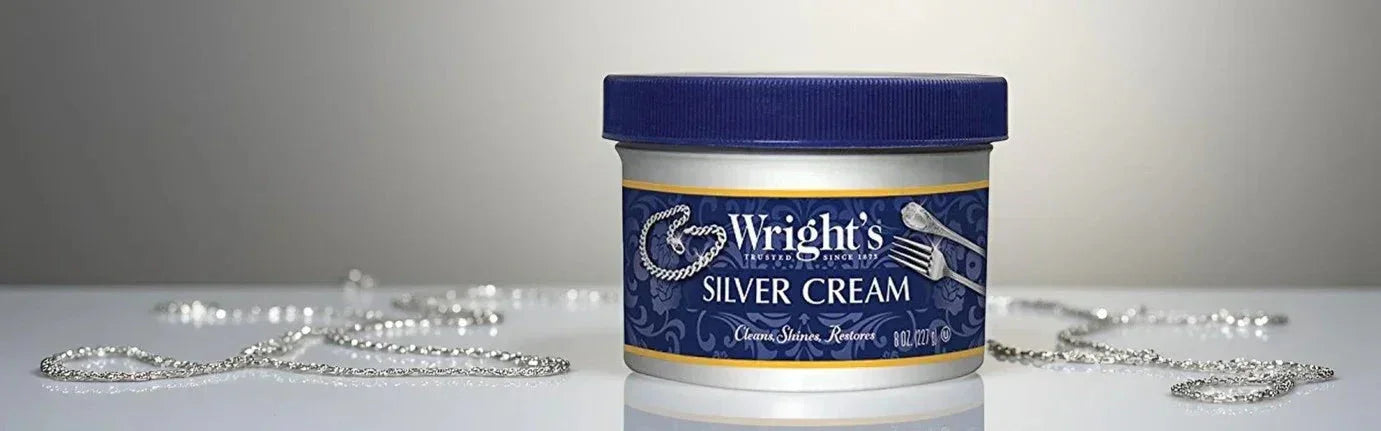 Wright's Silver Cream for cleaning, shining, and restoring silver jewelry and cutlery