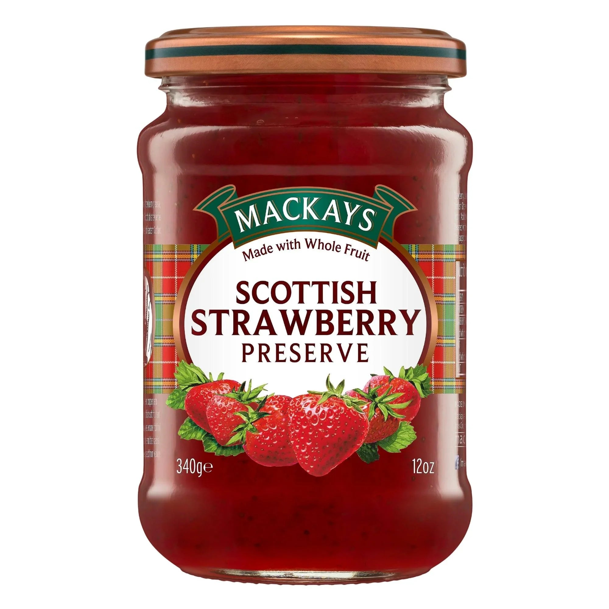 Mackays Scottish Strawberry Preserve Jam 340gm