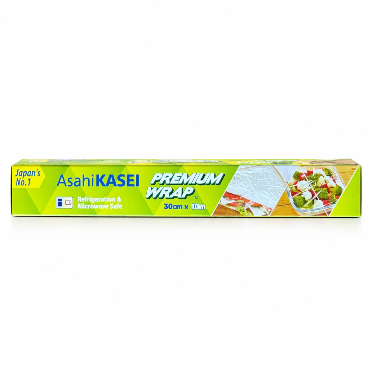 Asahi Kasei Premium Wrap box, 30cm x 10m, refrigeration and microwave safe.