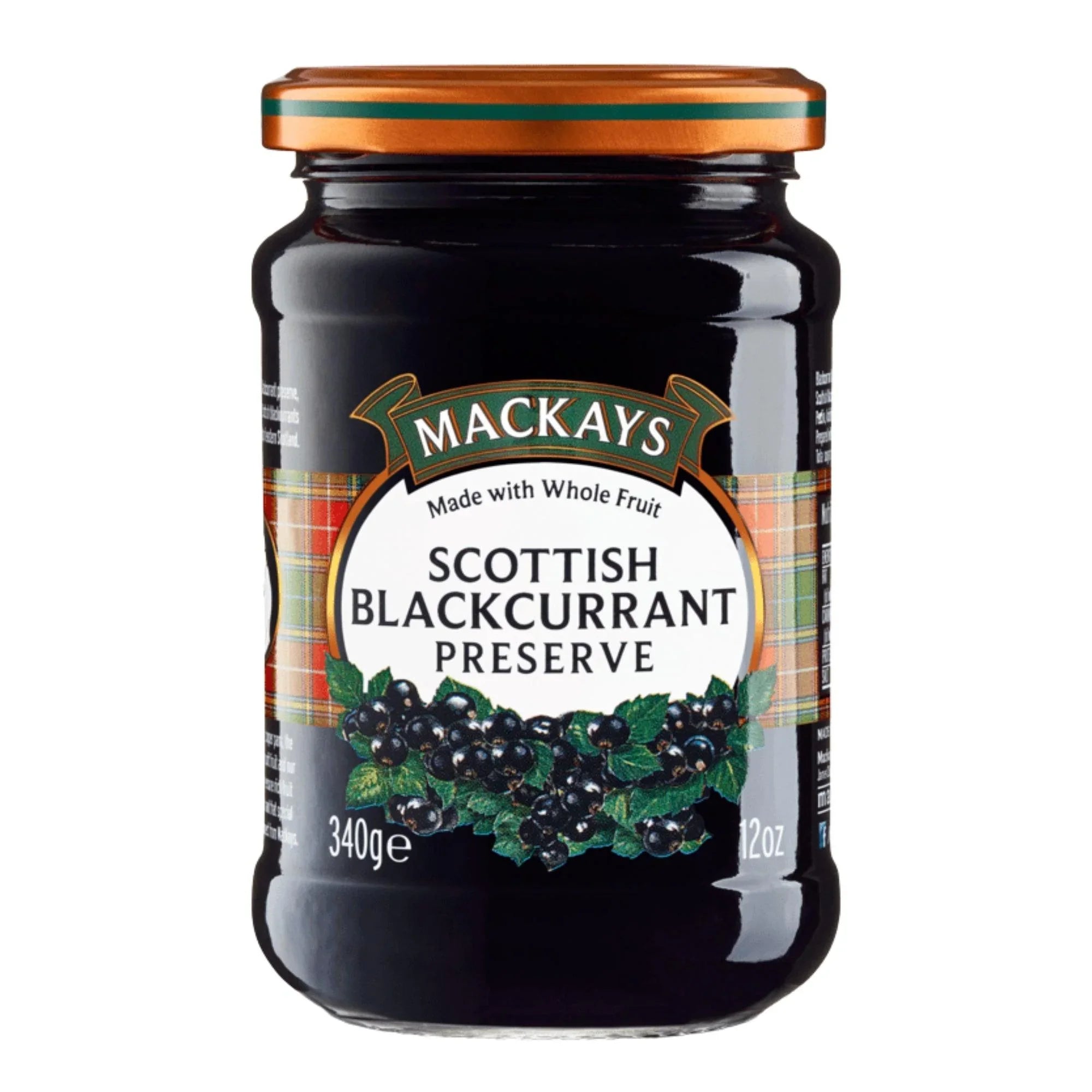 Mackays Scottish Blackcurrant Preserve Jam 340gm