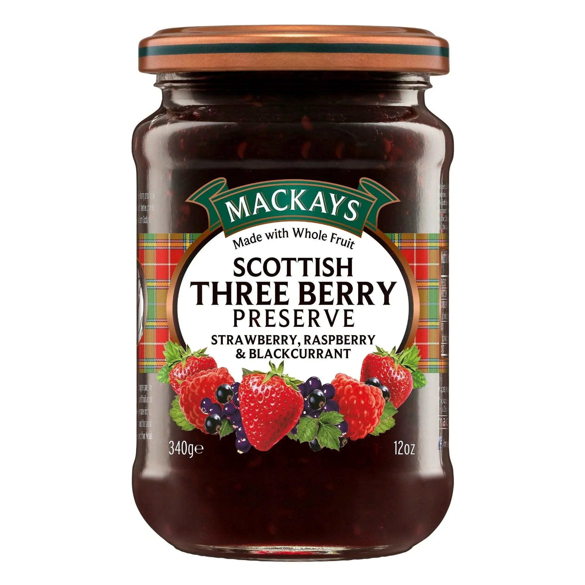Mackays Scottish Three Berry Preserve Jam 340 gms