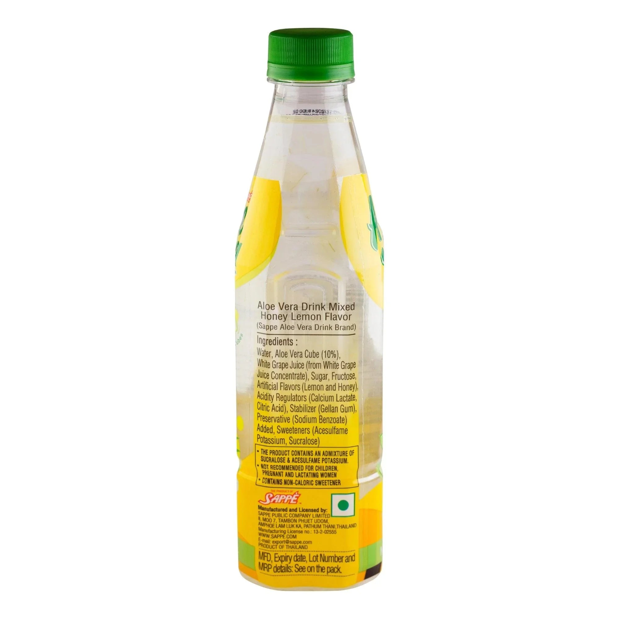 Aloe Vera Drink 365ml | Honey Lemon Flavour with 10% Aloe Vera Cubes | Ready to Drink