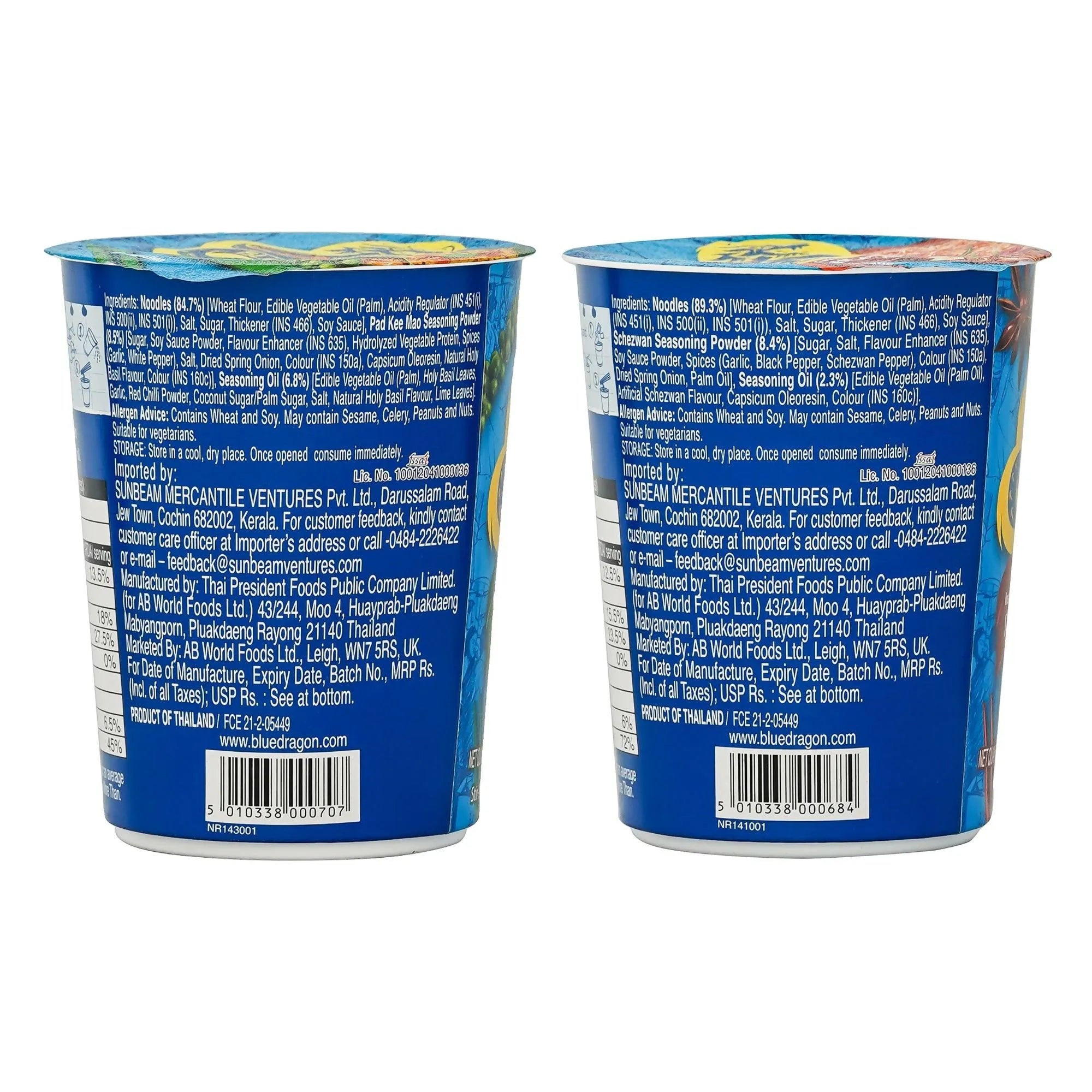 Spicy Holy Basil & Schezwan Instant Cup Noodle Combo – Pack of 6