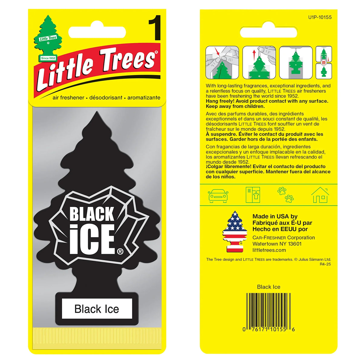 Little Trees Air Freshener Black Ice Hanging