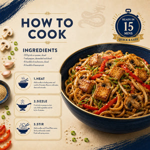 Cooking guide for a dish with ingredients and preparation steps displayed.