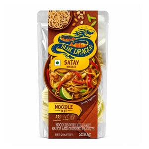 Blue Dragon Satay Noodle Kit with culinary sauce, crushed peanuts, 230g, ready in 15 mins