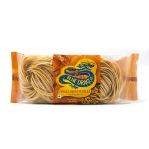 Blue Dragon Whole Wheat Noodles, 6 nests, perfect for stir fry, packaged in clear and orange wrap