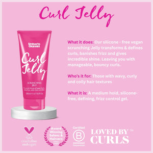 Umberto Giannini Curl Jelly scrunching gel for wavy, curly, coily hair with frizz control and shine