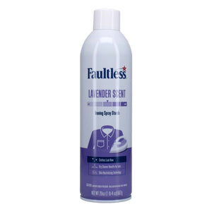 Faultless Lavender Scent Ironing Spray Starch can with purple and white design