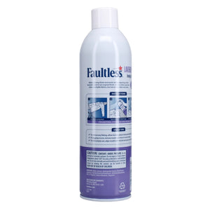 Faultless Lavender spray starch can with usage instructions and caution on white background