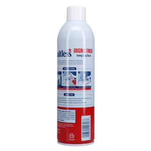 Faultless Original Finish ironing spray starch aerosol can with instructions on white background
