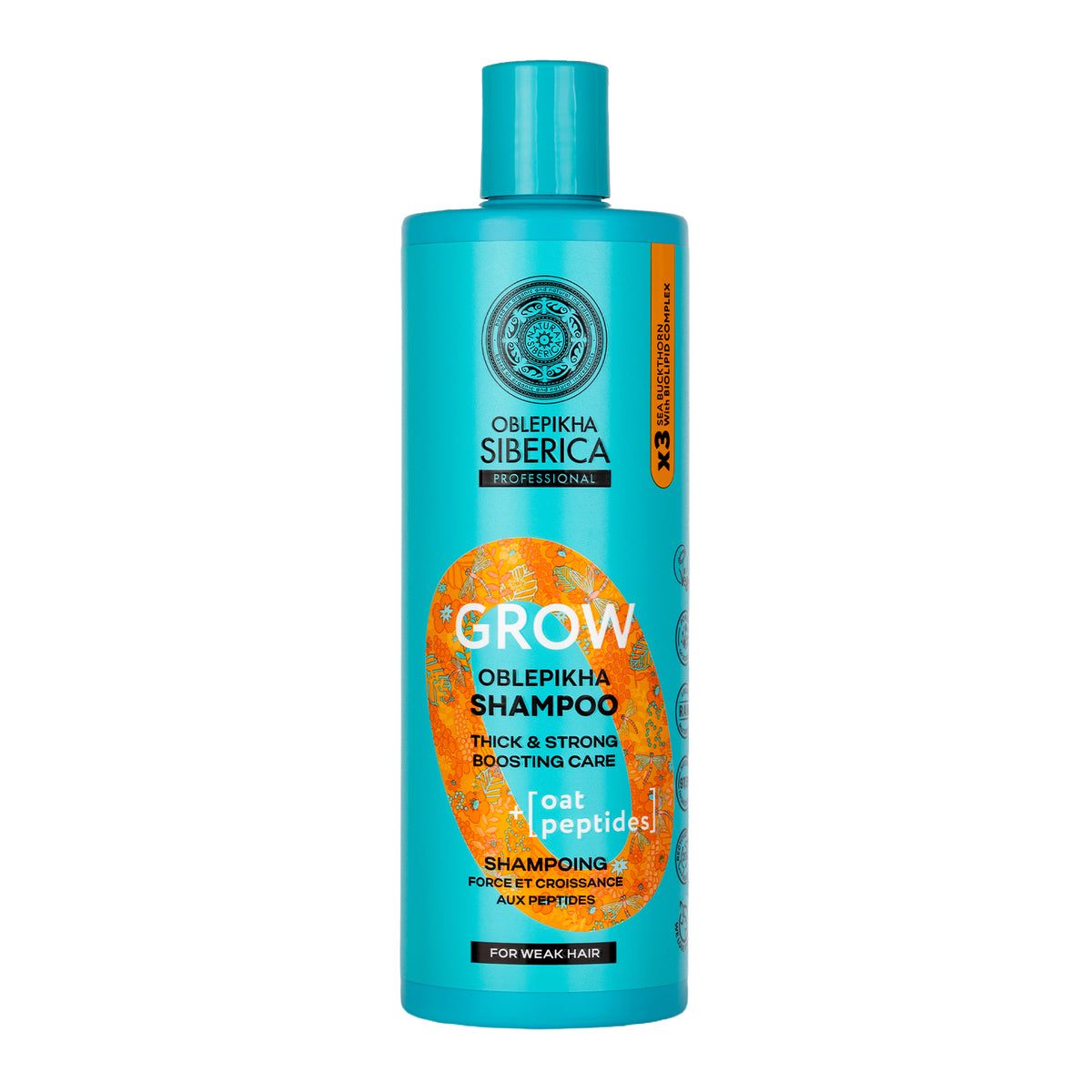 Natura Siberica Oblepikha Grow Shampoo, 400 ml | For Weak Hair