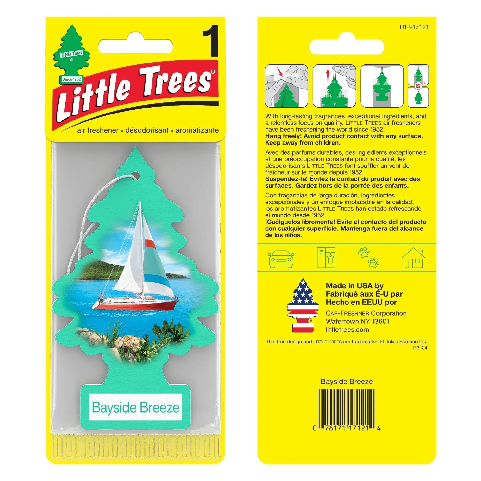 Buy Vehicle Air Fresheners "Car Air Freshener Bayside Breeze Hanging" by Little Trees, Default Title