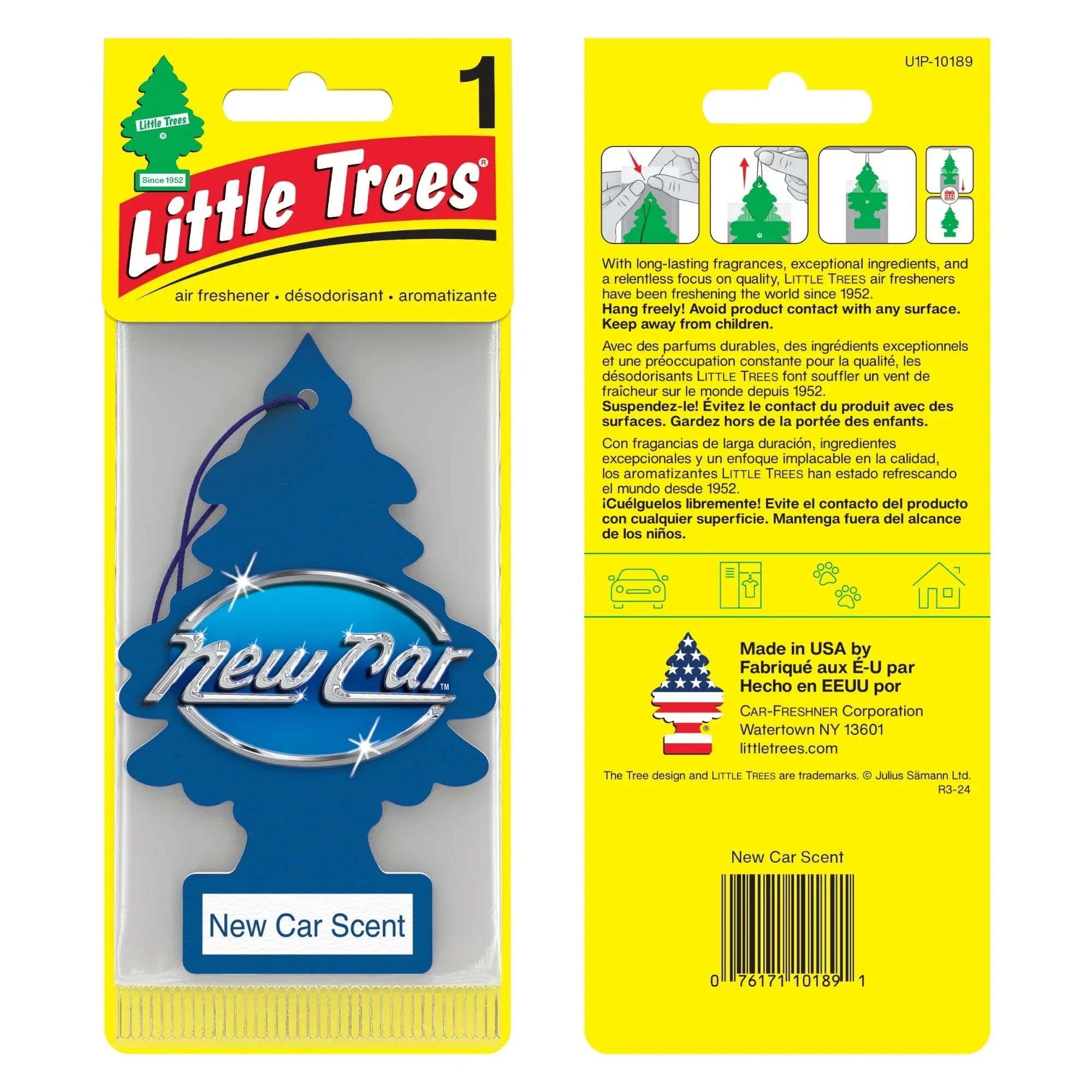 Buy Vehicle Air Fresheners "Car Air Freshener New Car Scent Hanging" by Little Trees, Pack of 1
