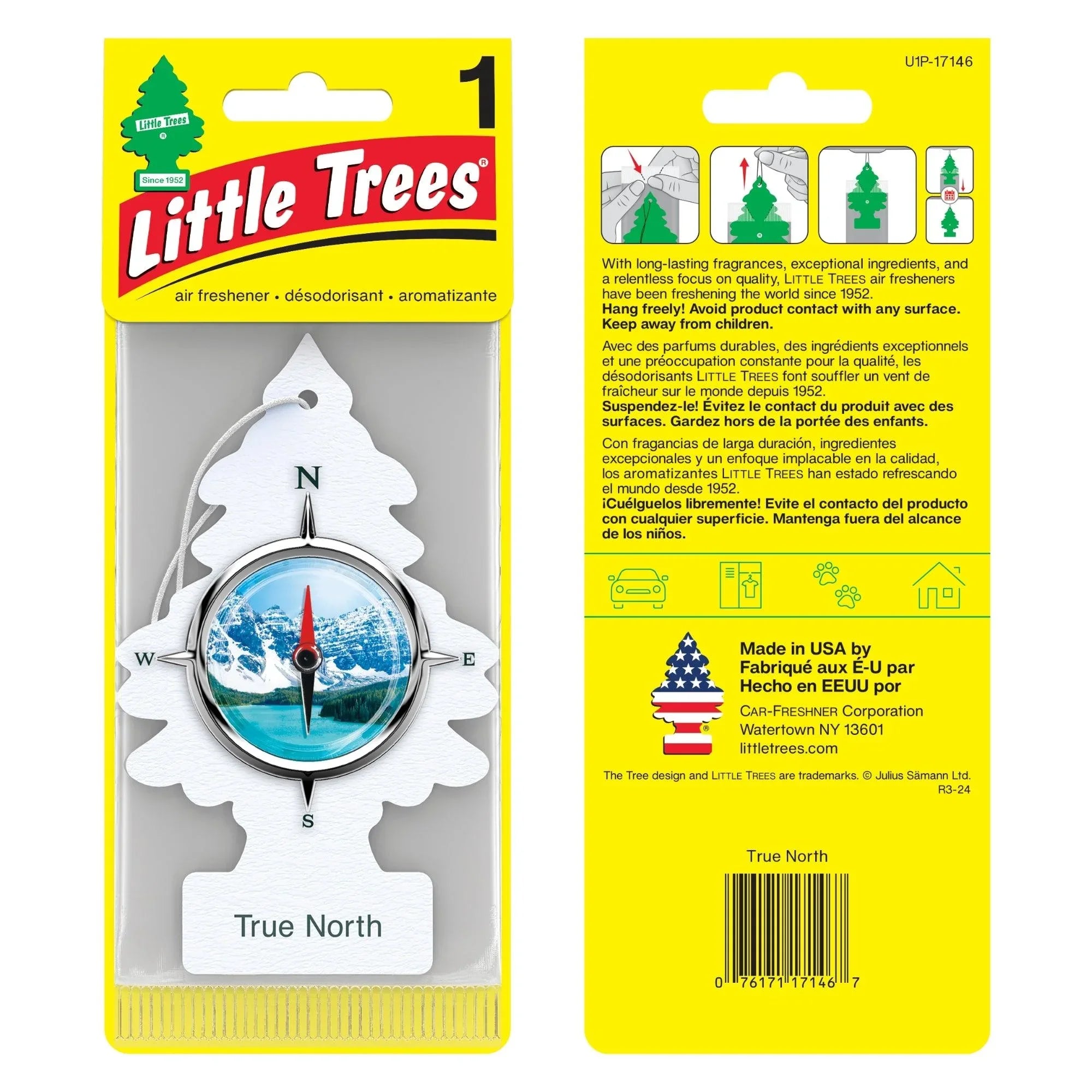 Buy Vehicle Air Fresheners "Car Air Freshener True North Hanging" by Little Trees, Default Title