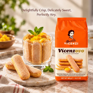 Matilde Vicenzi Vicenzovo Italian ladyfinger biscuits with fruit dessert.