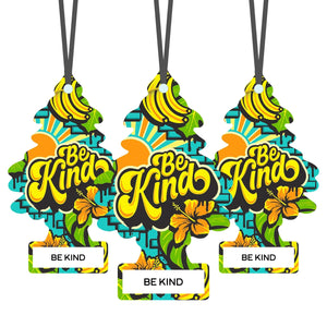 Little Trees Be Kind air fresheners with banana, flower, and sunburst design, Sunbeam Merchantile