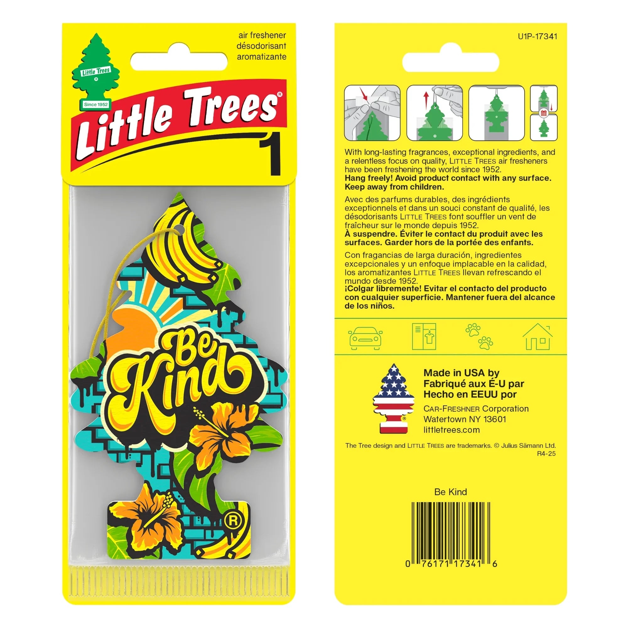 Little Trees Car Air Freshener Be Kind Hanging