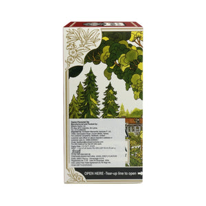 Earl Grey tea box with illustrated trees, greenery, and detailed product label on the side