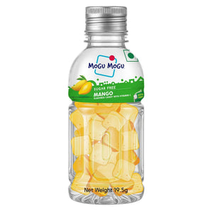 Sugar free mango flavored candy with vitamin C in a clear plastic bottle, 19.5g