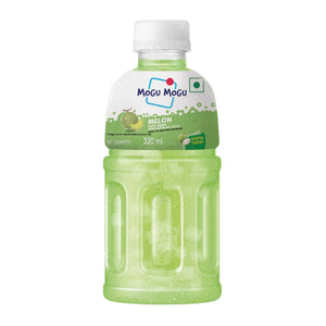 Mogu Mogu melon juice drink bottle 320ml with nata-de-coco and cooling condensation