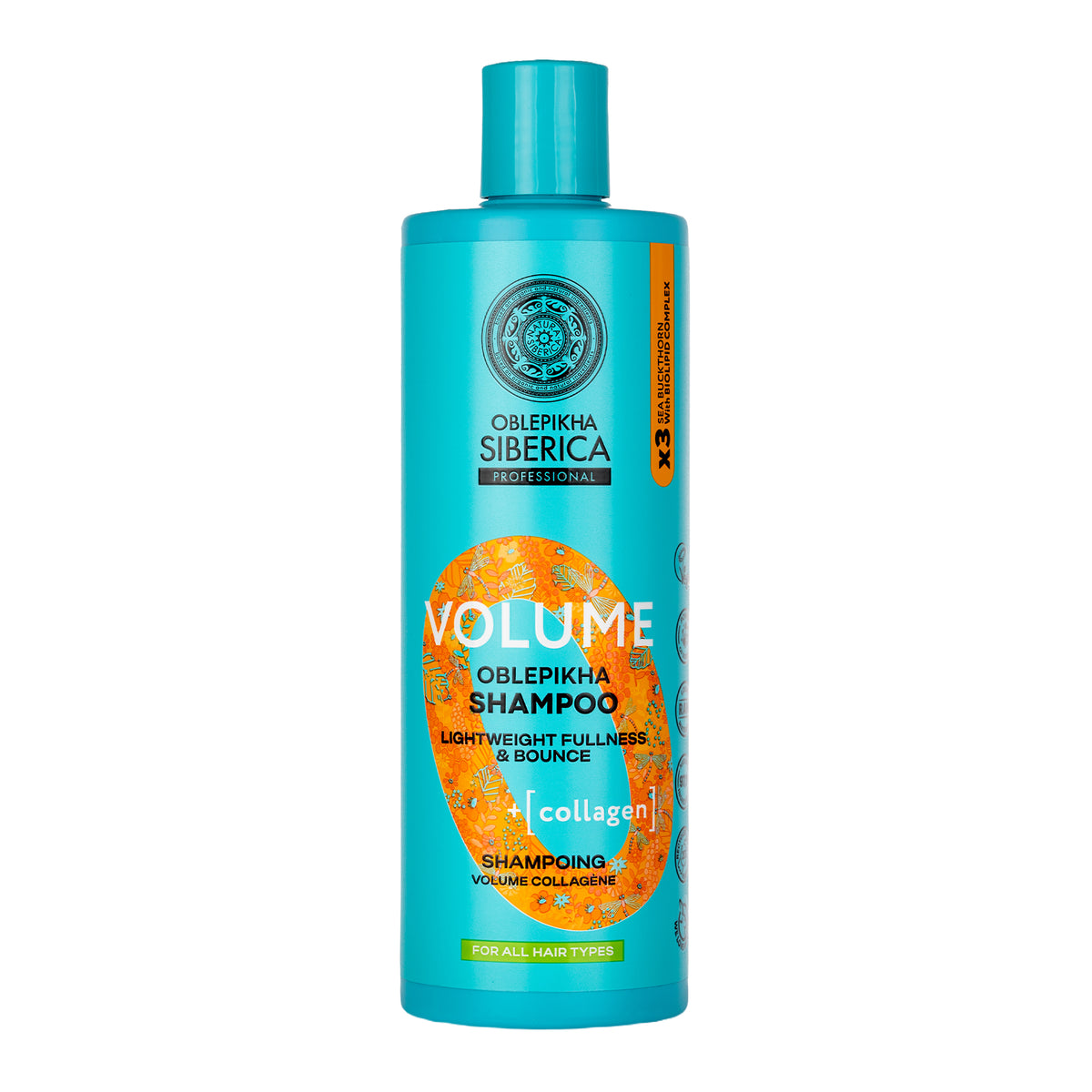 Natura Siberica Oblepikha Volume Shampoo, 400 ml | For All Hair Types