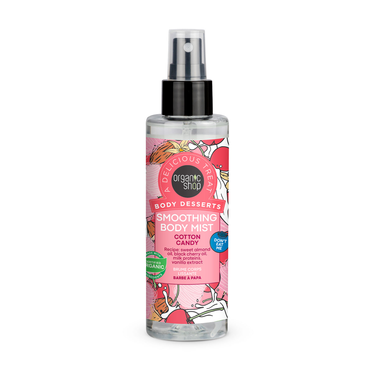 Organic Shop Smoothing Body Mist Cotton Candy, 200 ml