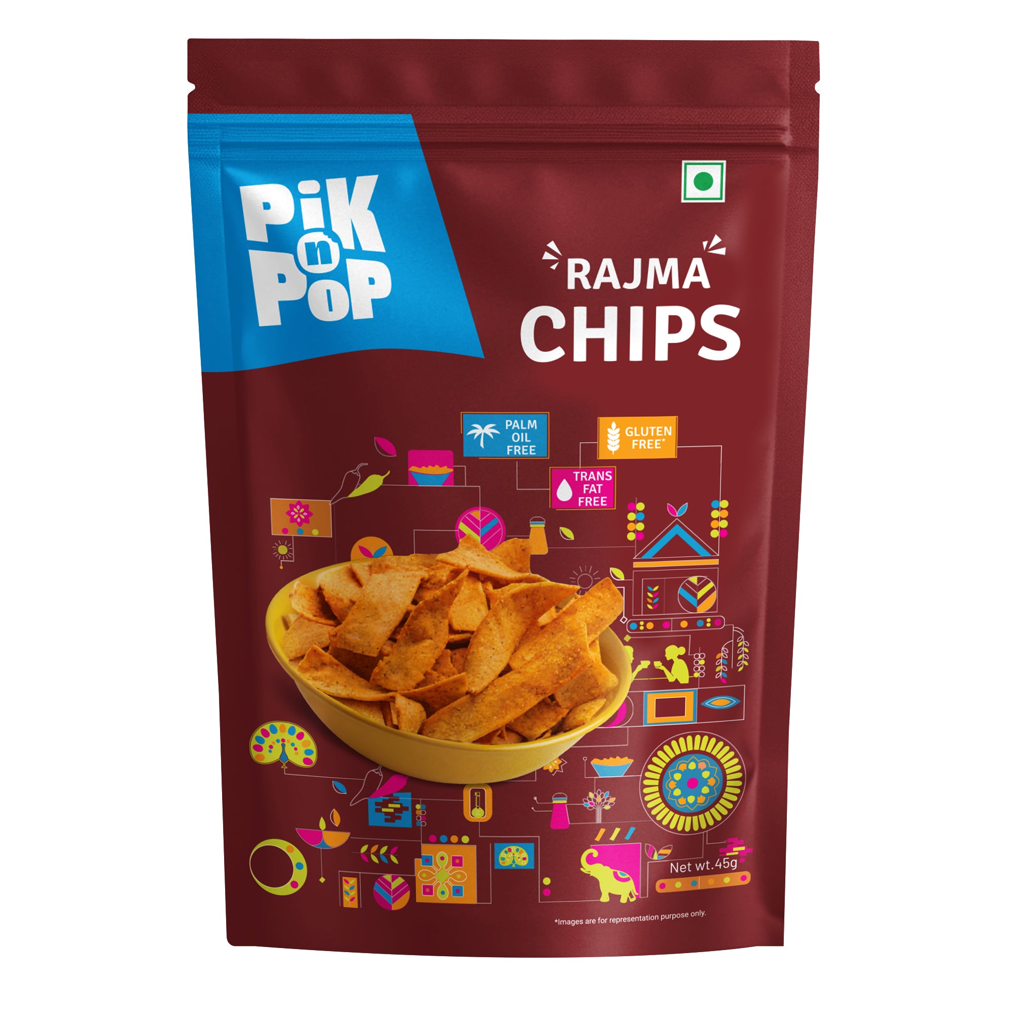 PiK n POP Rajma Chips 45g