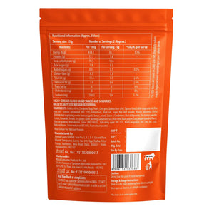 Nutritional info & ingredients for Millet Crazy Stix Masala Seasoning snack, gluten-free, made in India
