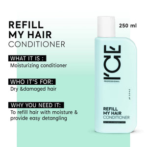 ICE Professional Refill My Hair Moisturizing Conditioner for dry and damaged hair, 250 ml