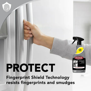 Weiman Stainless Steel Cleaner & Polish with Fingerprint Shield Technology protects against smudges and fingerprints