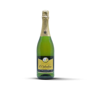 Valentino Cuvée Royale fruit cocktail sparkling drink in green bottle with gold foil