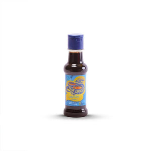 Blue Dragon light soy sauce bottle with blue label on white background
