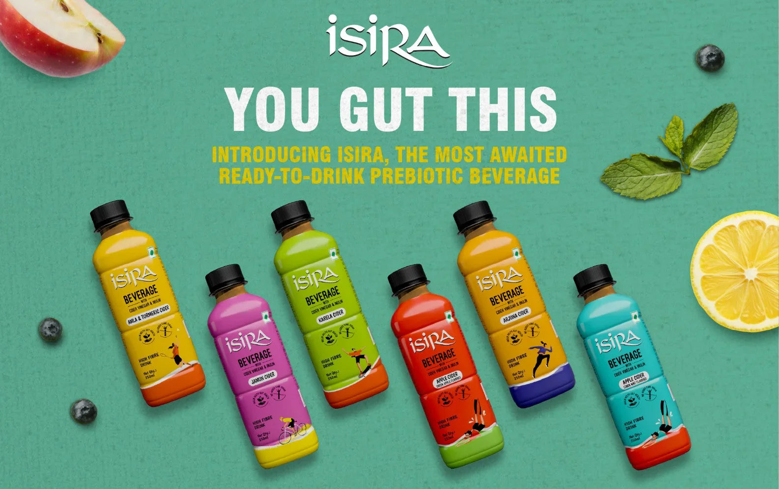 Isira Prebiotic Cider Vinegar Drinks for Gut Health