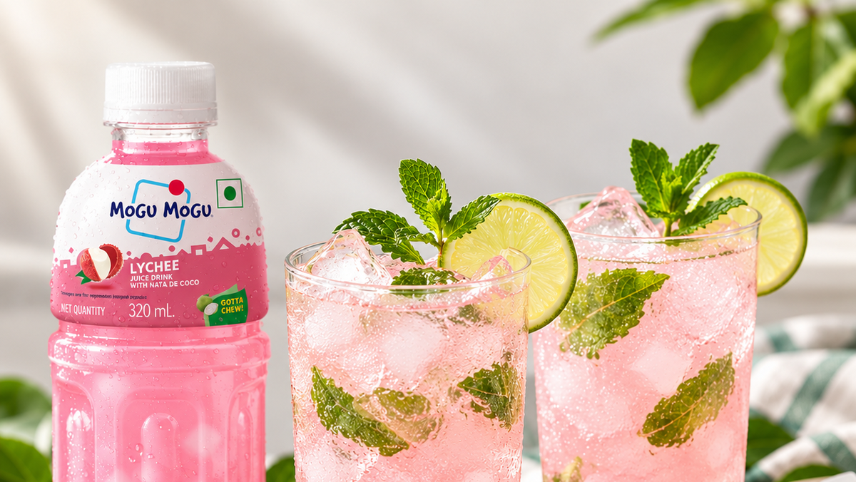 Mogu Mogu Lychee Nata Spritz: A 5-Minute Alcohol-Free Festive Drink