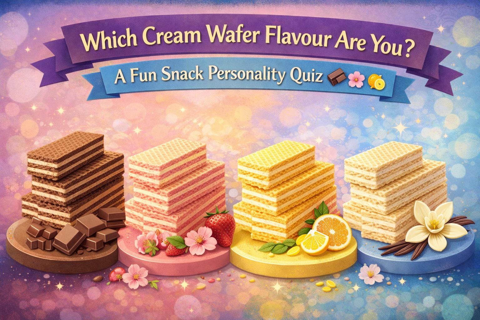 Which Cream Wafer Flavour Are You? A Fun Snack Personality Quiz 🍫🌸🍋