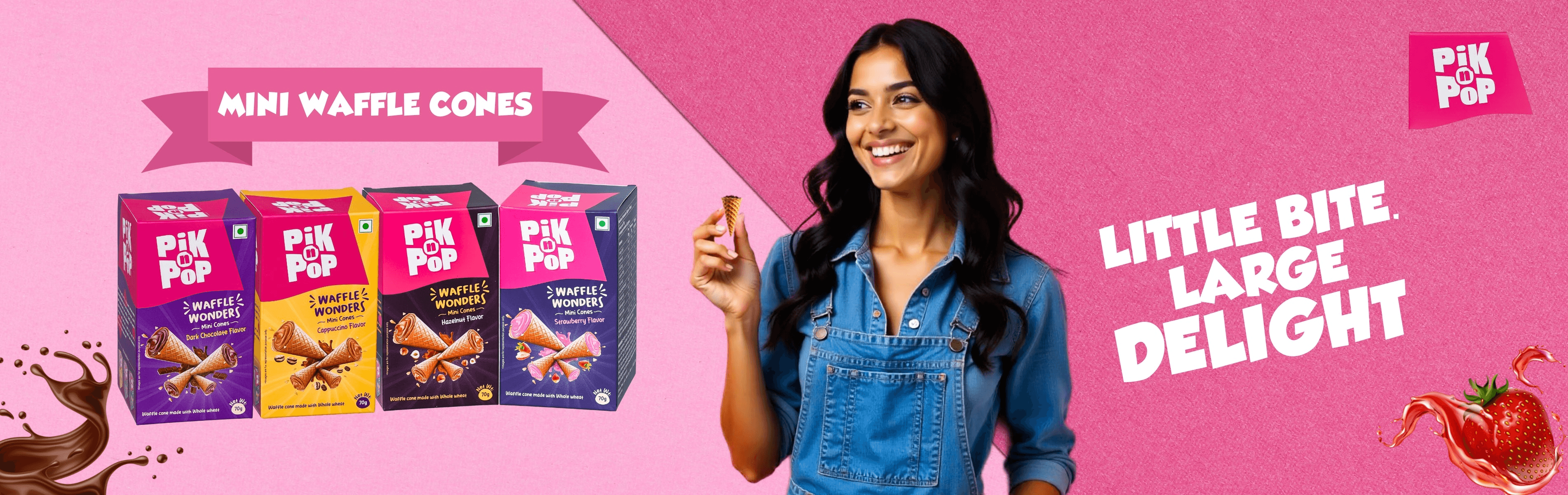 PIK N POP Mini Waffle Cones