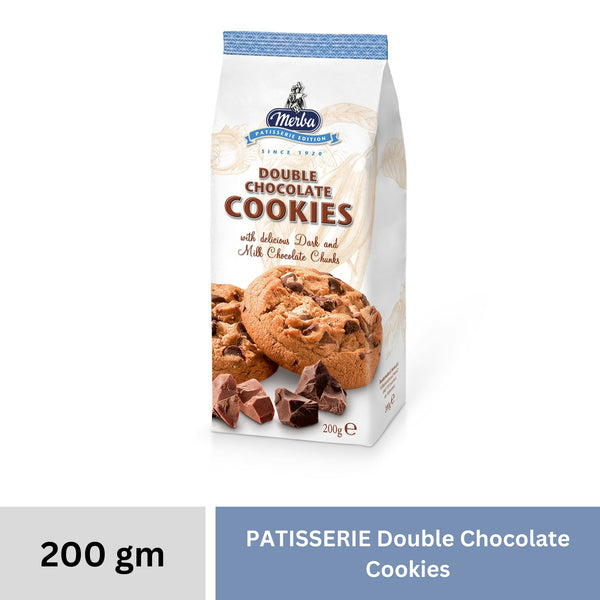 Double Chocolate Patisserie Cookies, with Chocolate Chunks, 200g