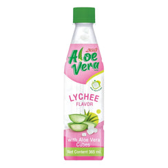 Aloe Vera Drink 365ml | Lychee Flavour with 10% Aloe Vera Cubes | Ready to Drink