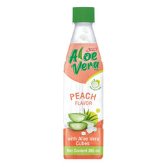 Aloe Vera Drink 365ml | Peach Flavour with 10% Aloe Vera Cubes | Ready to Drink