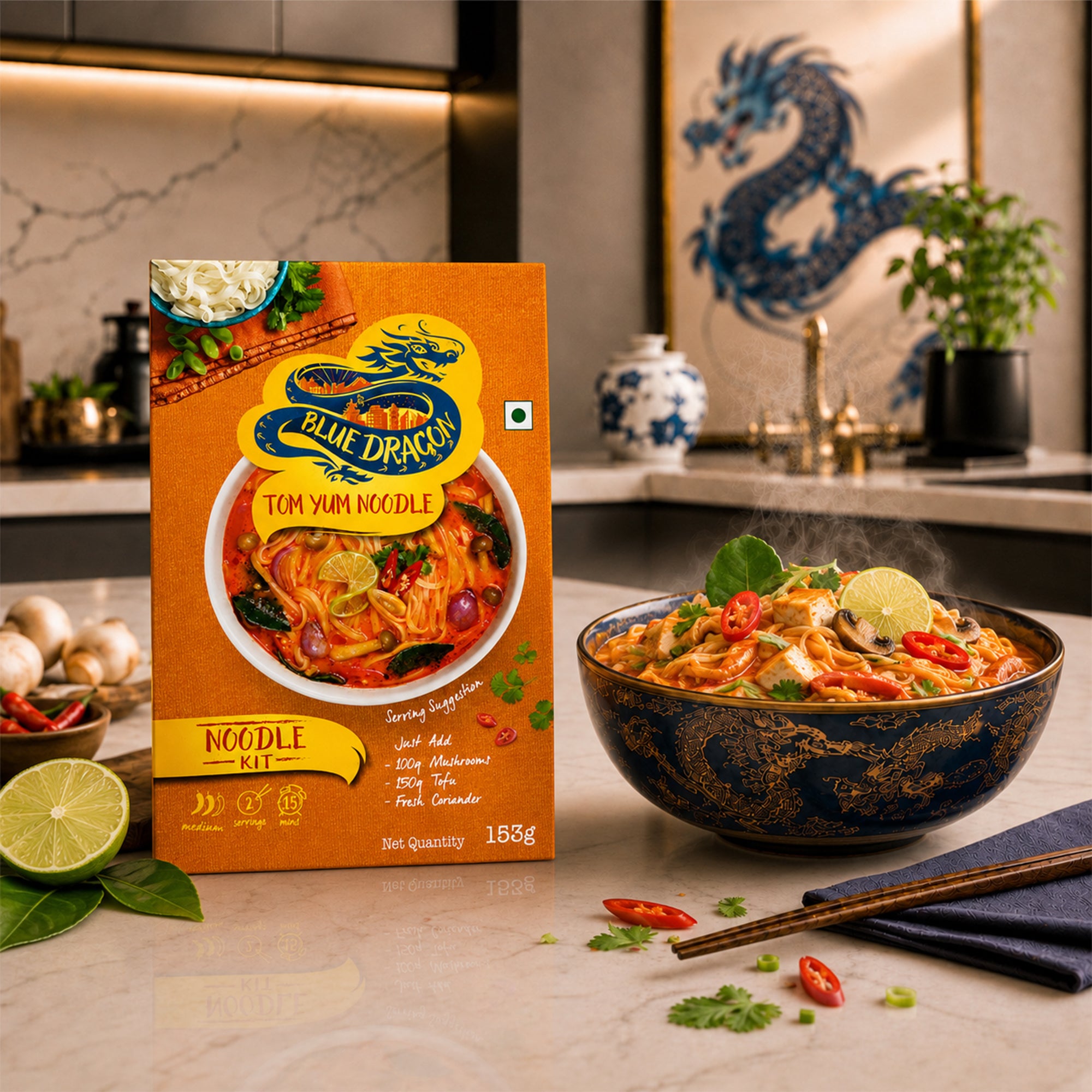 Blue Dragon Thai Tom Yum Noodle Kit | 153g
