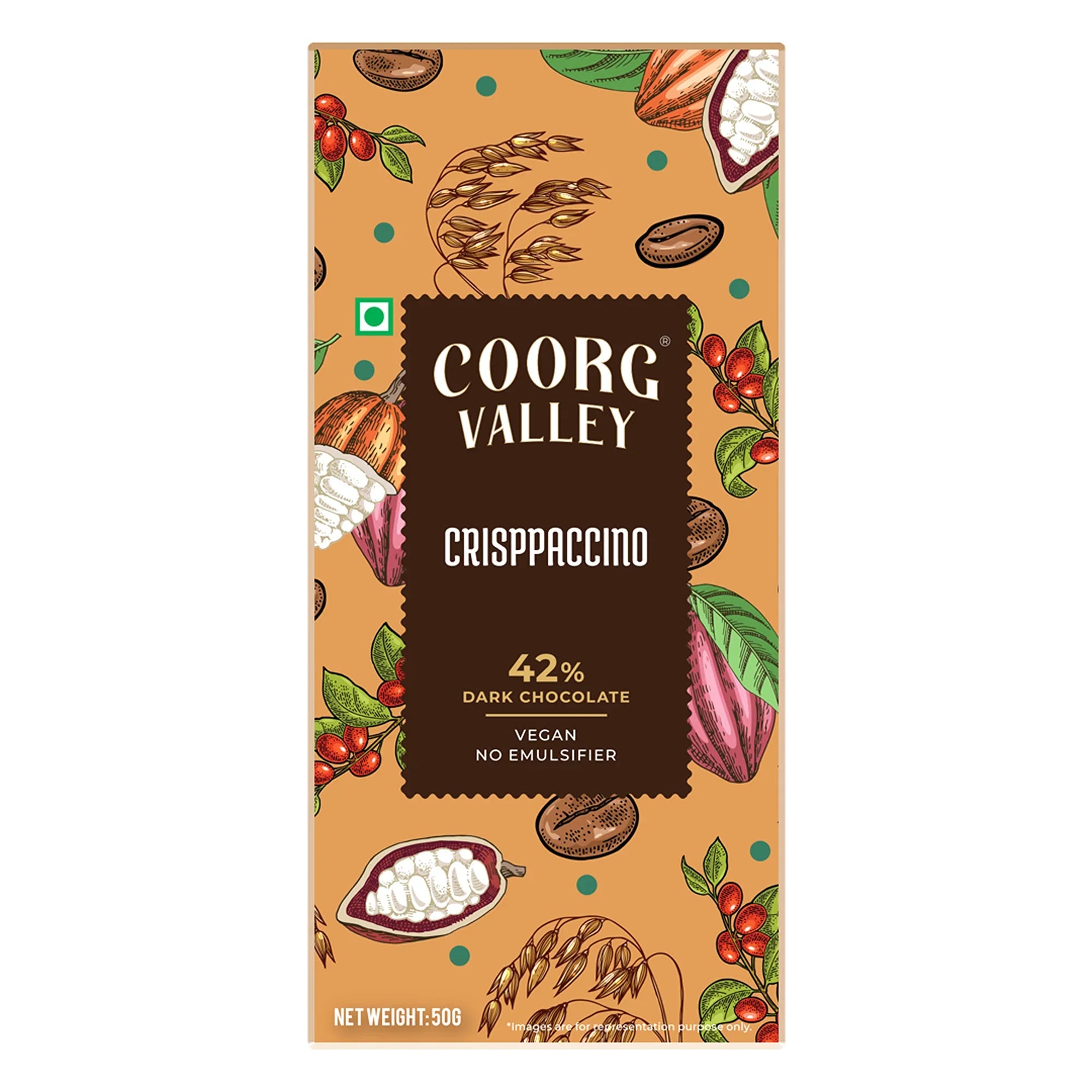 Crisppaccino Coconut Dark Chocolate 50g