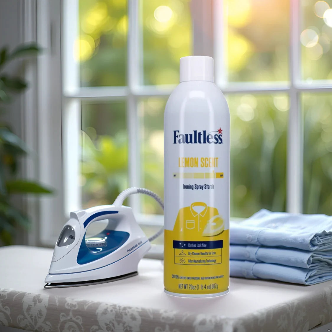 Fault Less 4 Buy Fabric Ironing Starch Spray Online | Imported Fabric Care