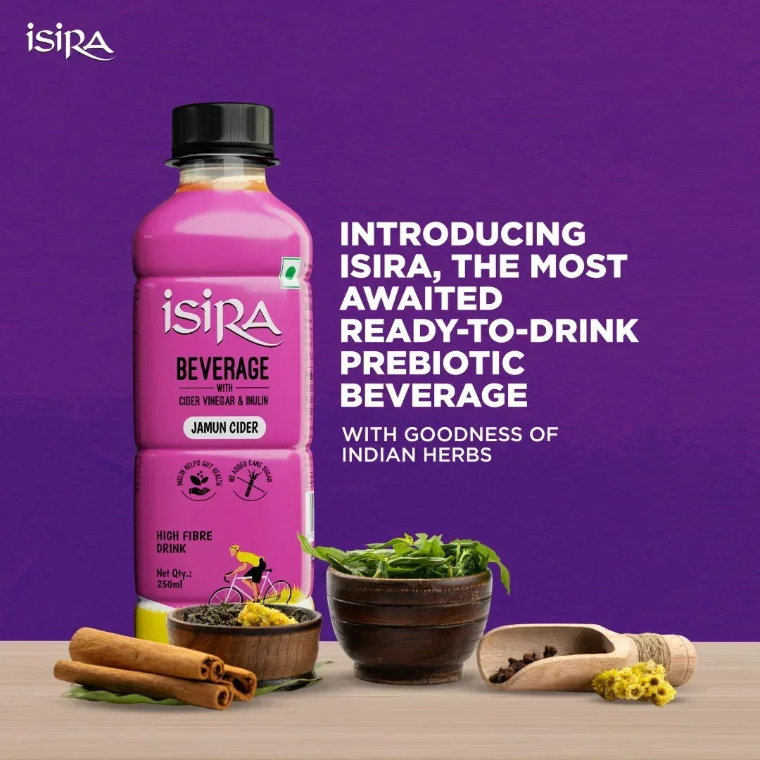 Isiraa Isira Jamun Cider Vinegar Drink 250ml | Prebiotic & Gut Health