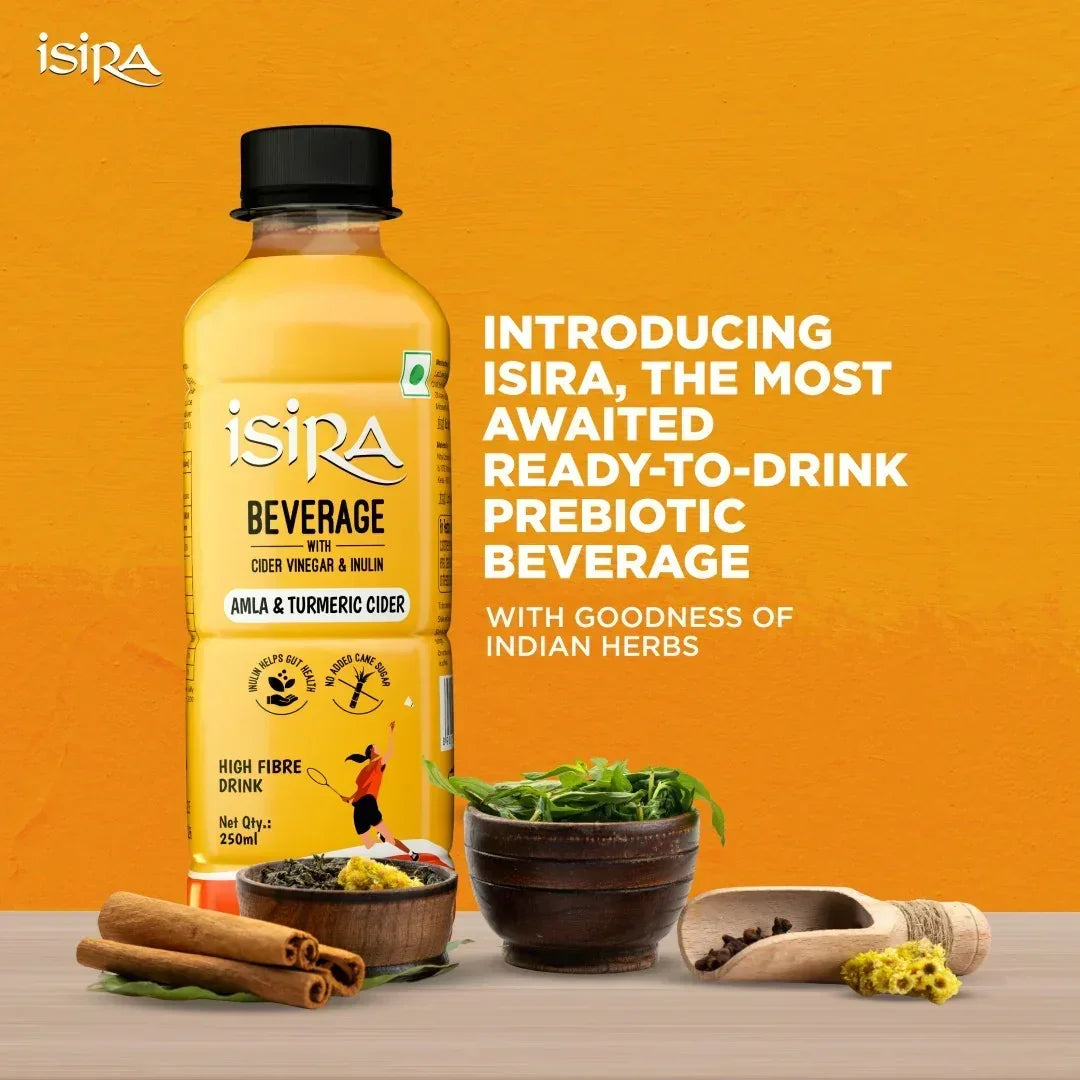 Isiraa Isira Amla & Turmeric Prebiotic Drink 250ml | Gut Health Boost