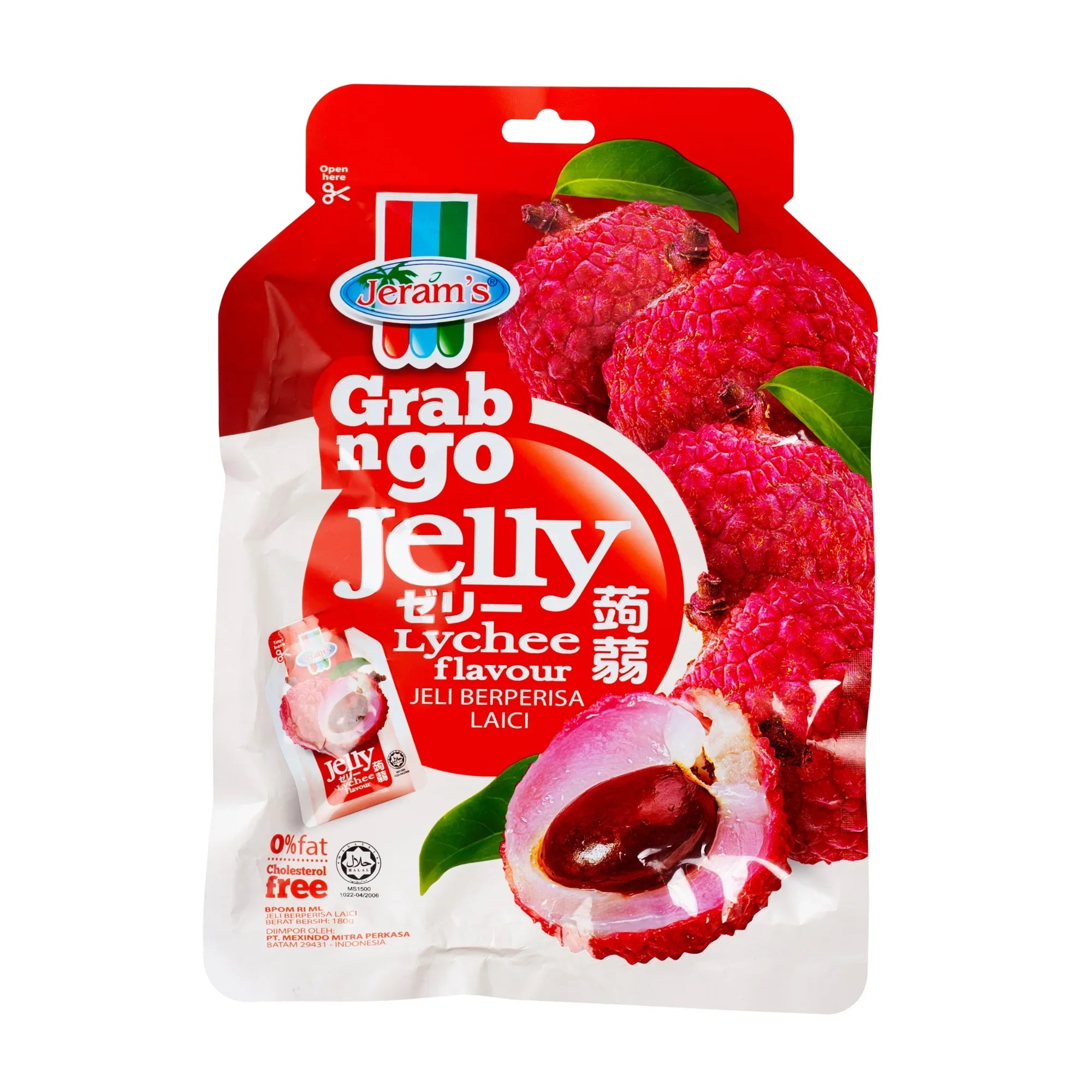Jeram’s Grab n Go Lychee Flavoured Jelly 180g