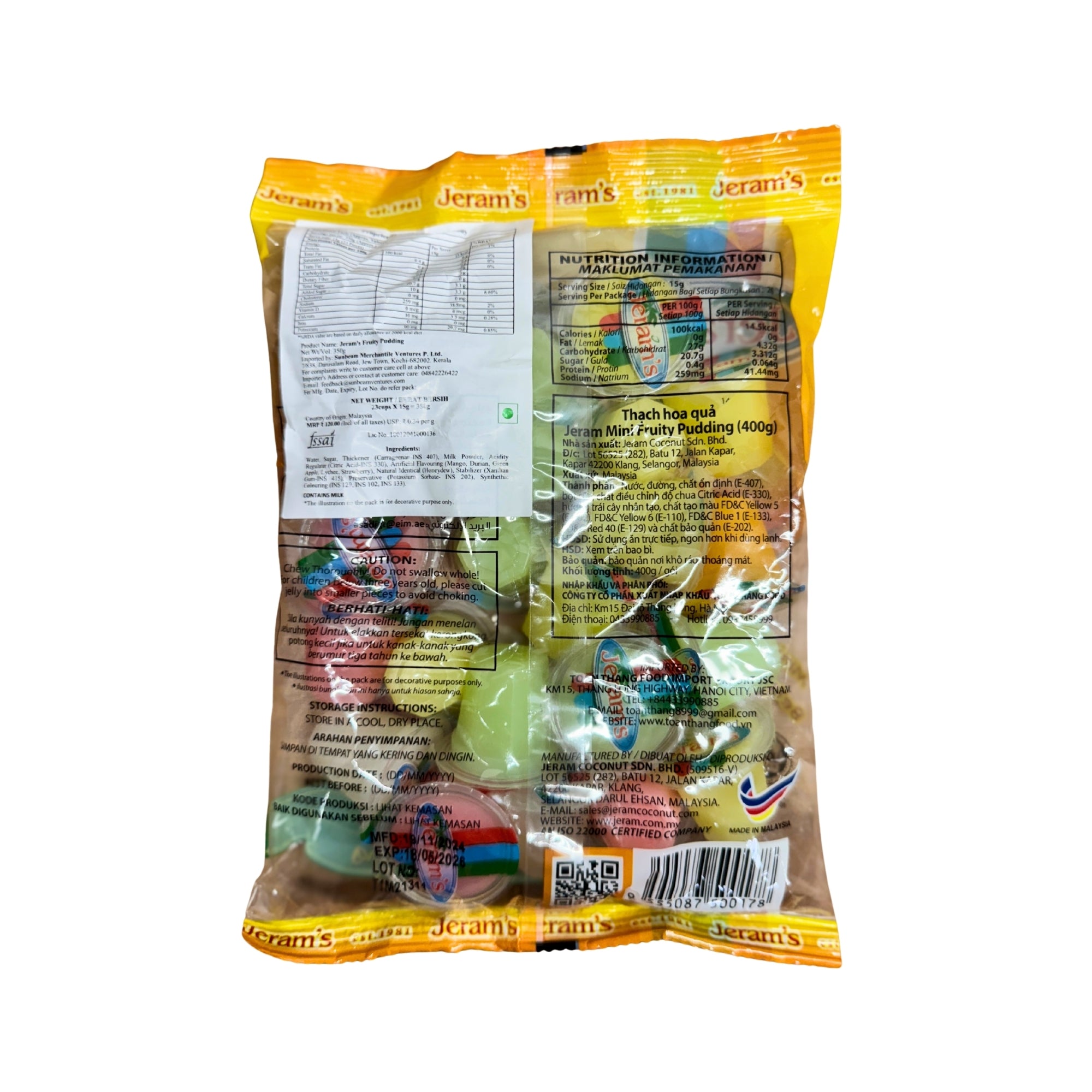 Jeram's Mini Fruity Pudding | 350g