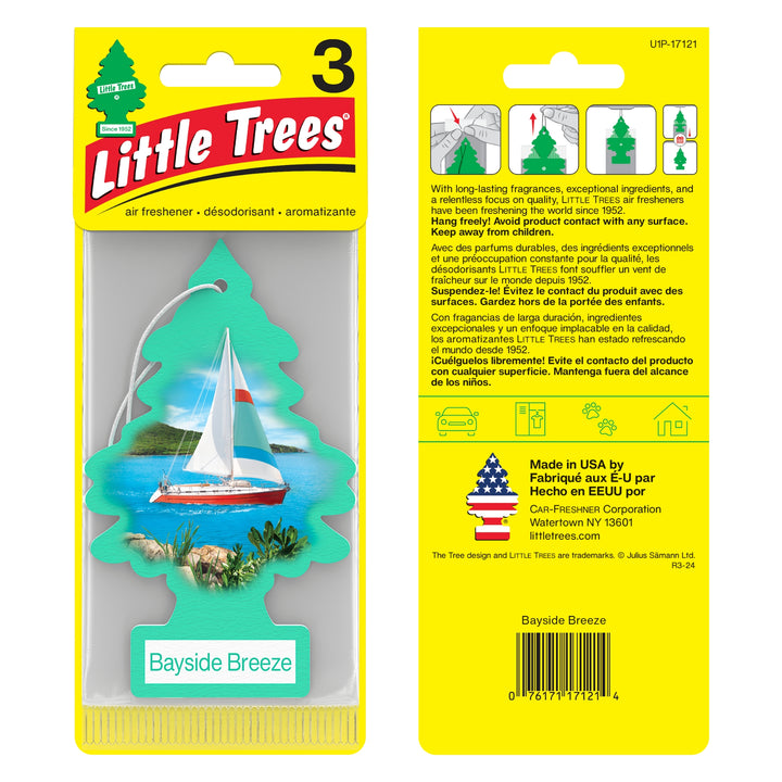 Buy Vehicle Air Fresheners "Car Air Freshener Bayside Breeze Hanging(3 Unit's)" by Little Trees, Default Title