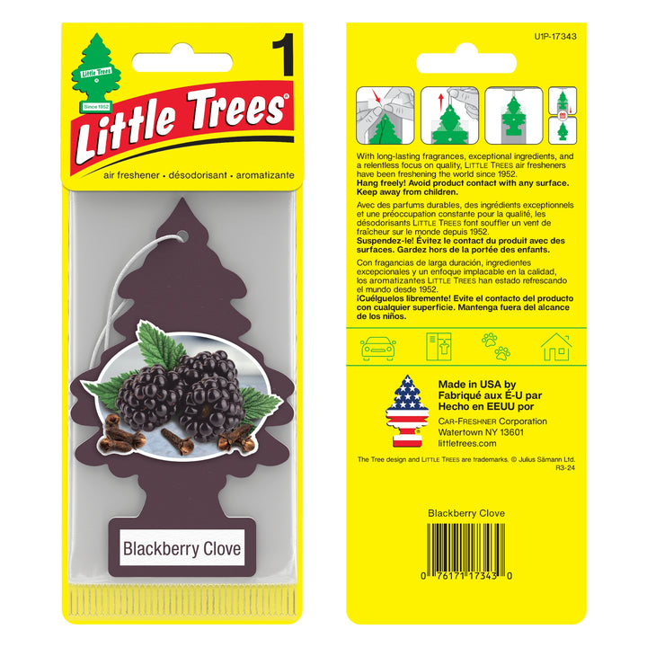 Buy Vehicle Air Fresheners "Car Air Freshener Blackberry Clove Hanging" by Little Trees, Pack of 1