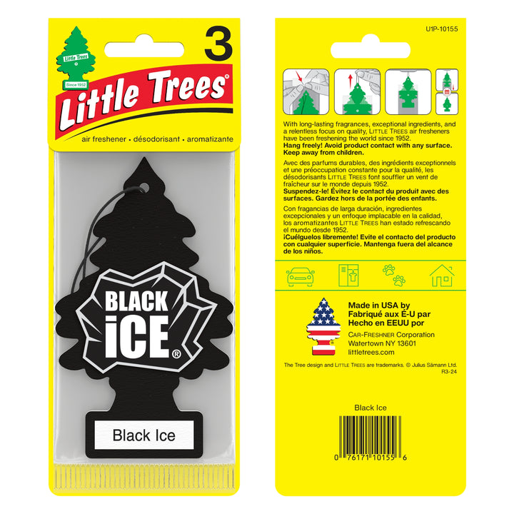 Buy Vehicle Air Fresheners "Car Air Freshener Black Ice Hanging(3 Unit's)" by Little Trees, Default Title